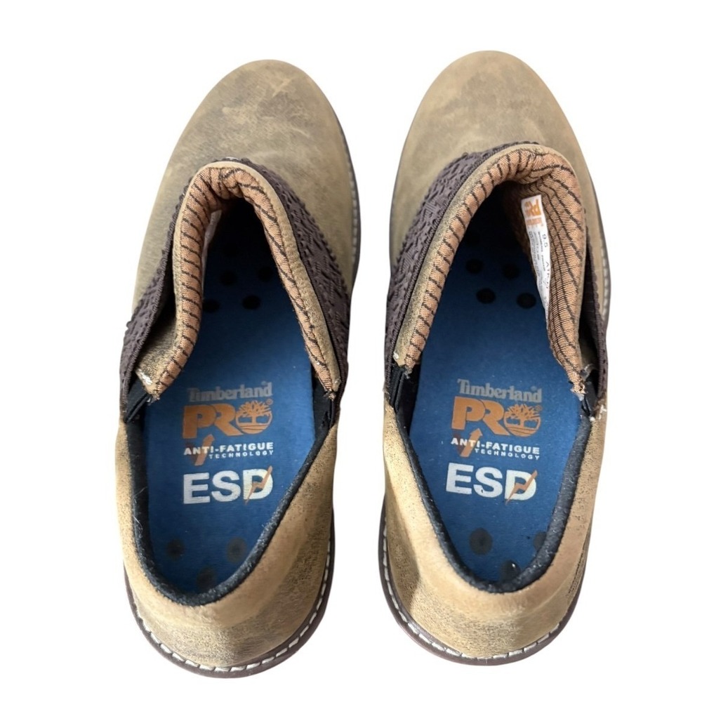 Timberland Pro Women's Riveter slip on work shoes w alloy safety‎ toes sz 9.5 - Picture 4 of 7